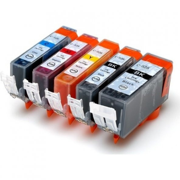 Eko Kartuş Canon Pixma MX-715 PGI-525-CLI-526 5 Renk Set Muadil Kartuş, ürün görseli 1