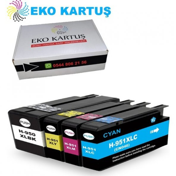 Eko Kartuş Hp CM749A Yazıcı Kodu, 4 Renk (950XL-951XL) Muadil Kartuş, ürün görseli 1