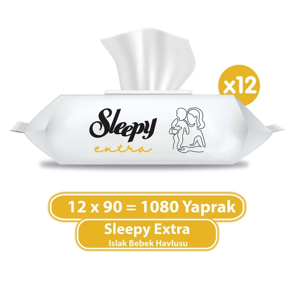 Sleepy Extra Islak Bebek Havlusu 12x90 (1080 Yaprak) ürün görseli 1