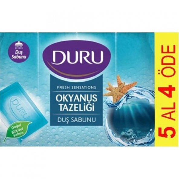 DURU FRESH OKYANUS ESİNTİSİ DUŞ SABUNU 5 AL 4 ÖDE 750 GR ürün görseli 1