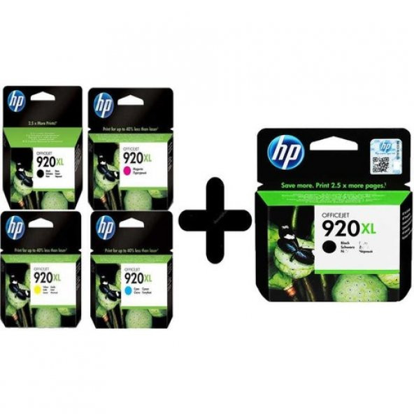 HP 920XL Set+920XL Siyah Kartuş ürün görseli 1