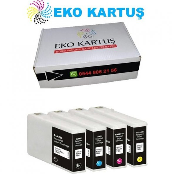 Eko Kartuş Epson 79XL/ (T7901-T7902-T7903-T7904) /7911-2-3-4/C13T79014010 Set Muadil Kartuş ürün görseli 1