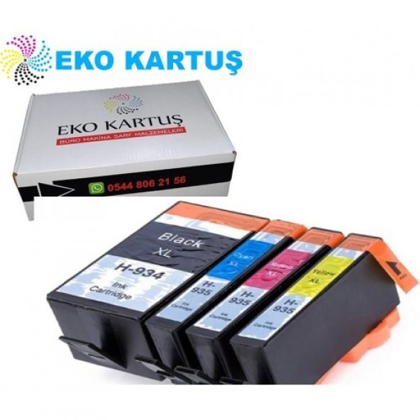 Eko Kartuş Hp Officejet 6822 4 Renk (934XL-935XL) Muadil Kartuş, ürün görseli 1