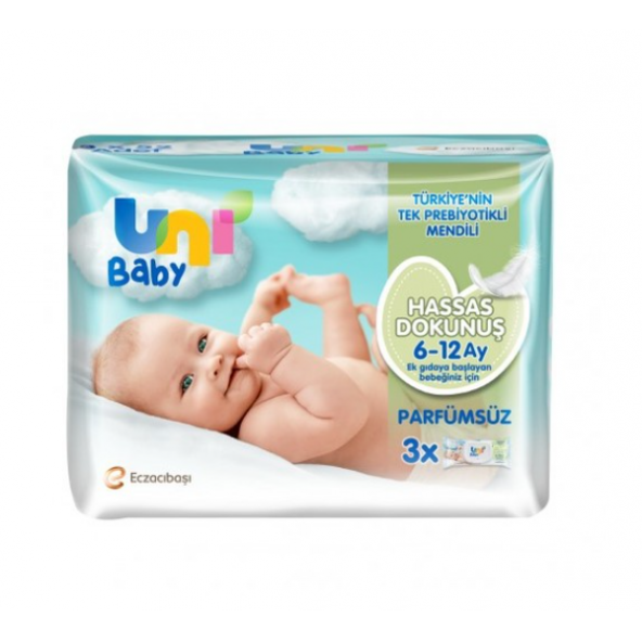 Uni Baby Hassas Dokunuş 52 Yaprak 3'lü Paket Islak Mendil ürün görseli 1