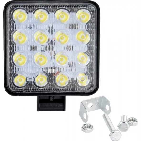 OFF ROAD 16 LED KARE ÇALIŞMA LAMBASI ürün görseli 1
