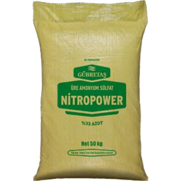 Gübretaş Nitropower Bitki Besini Üre Amonyum Sulfat Demir Suda Çözünür Kükürt %33 Azot Gübresi 50 Kg ürün görseli 1