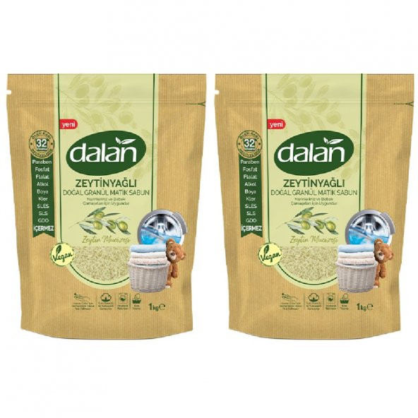 Dalan Granül Zeytinyağlı Doğal Sabun 2'li (1000*2) 2000 Gr ürün görseli 1
