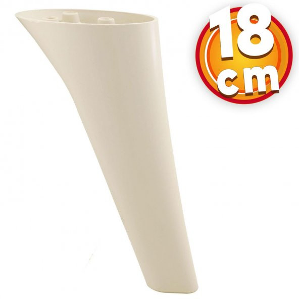 Lüks Mobilya Kanepe Sehpa TV Ünitesi Koltuk Ayağı 18 cm Krem Baza Ayak ürün görseli 1