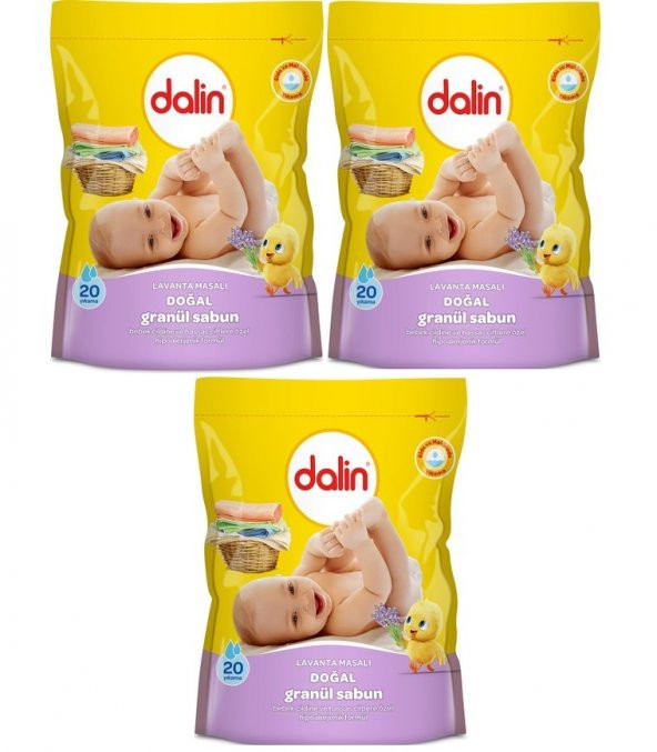 Dalin Doğal Granül Sabun Toz Deterjan 3'lü 1000*3 3000 Gr ürün görseli 1