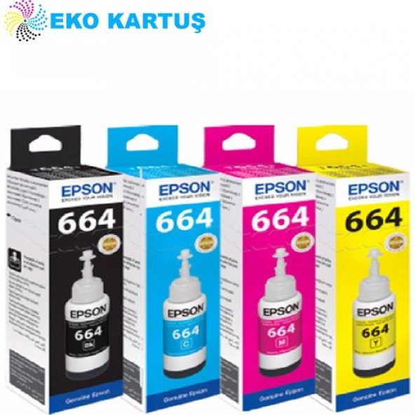 Eko Kartuş Epson Ecotank L386 (T664) Takım Mürekkep ürün görseli 1