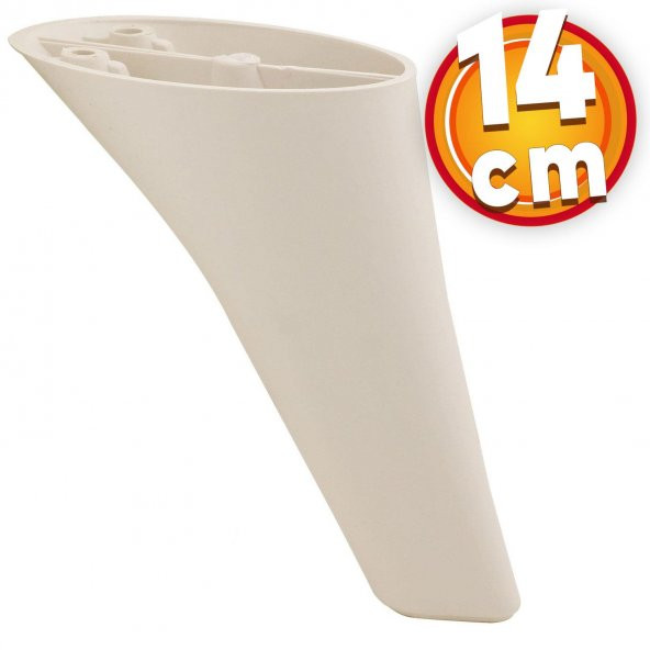 Lüks Mobilya Kanepe Sehpa TV Ünitesi Koltuk Ayağı 14 cm Krem Baza Ayak ürün görseli 1
