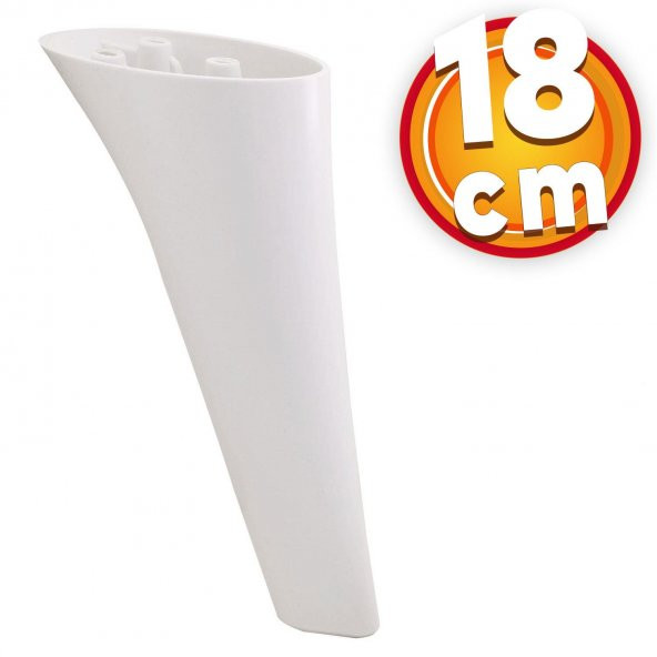 Lüks Mobilya Kanepe Sehpa TV Ünitesi Koltuk Ayağı 18 cm Beyaz Baza Ayak ürün görseli 1