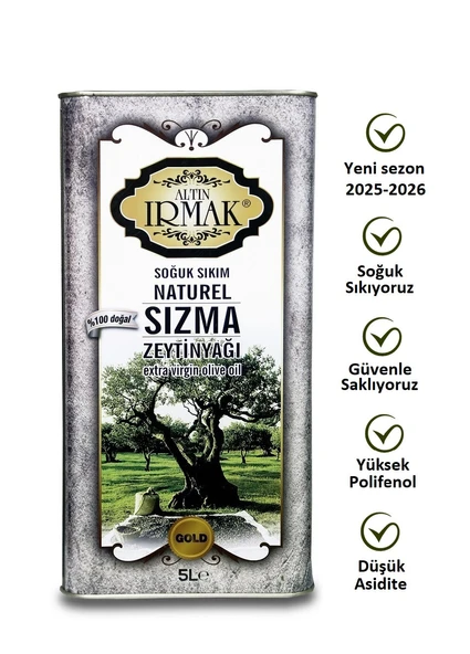altın ırmak GOLD PREMİUM GURME YENİ SEZON soğuk sıkım natürel sızma zeytinyağı 5lt ürün görseli 1