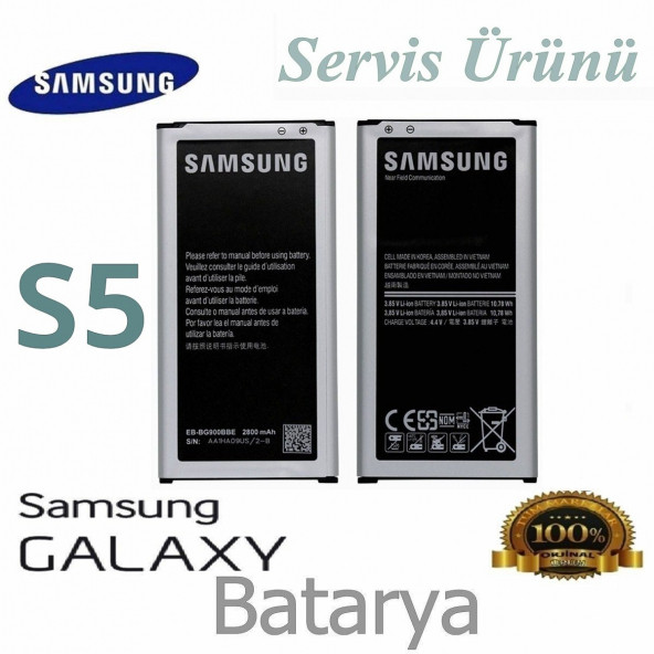 Samsung Galaxy S5 Batarya Eb-Bg900Bbegww Uyumlu Yedek Batarya ürün görseli 1