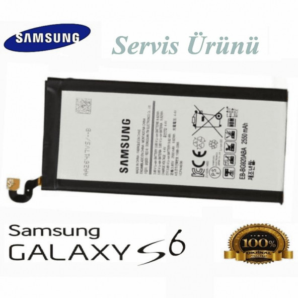 Samsung Galaxy S6 Batarya 2550Mah Eb-Bg920Abe Uyumlu Yedek Batarya ürün görseli 1
