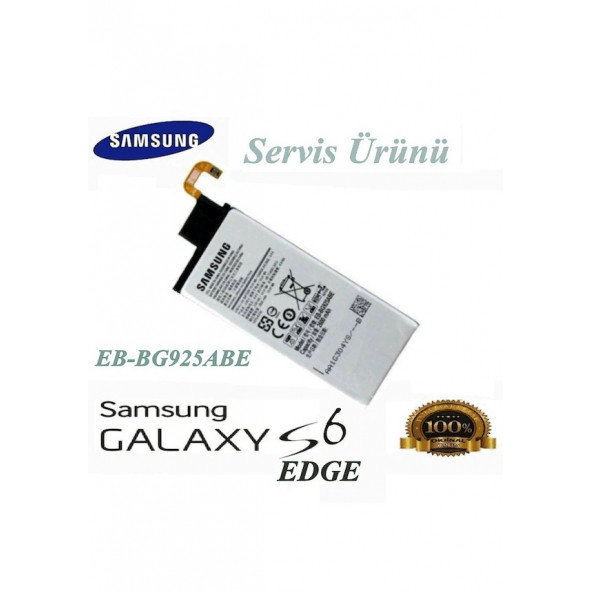 Samsung Galaxy S6 Edge Batarya 2600Mah Eb-Bg925Abe Uyumlu Yedek Batarya ürün görseli 1