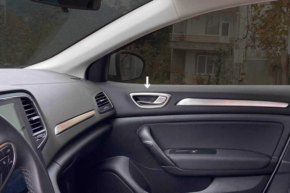 OMSA Renault Megane 4 HB Krom İç Kapı Kolu Çerçevesi 4 Parça Taşlı 2016-2020 Arası ürün görseli 1