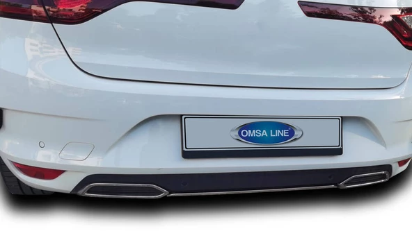 OMSA Renault Megane 4 Krom Egzoz Çerçevesi Orta Çıta 2021 ve Sonrası ürün görseli 1
