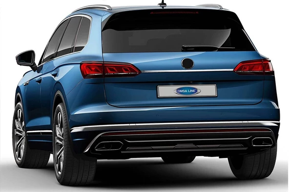 OMSA VW Touareg Krom Bagaj Çıtası Plaka Üstü 2018 ve Sonrası ürün görseli 1