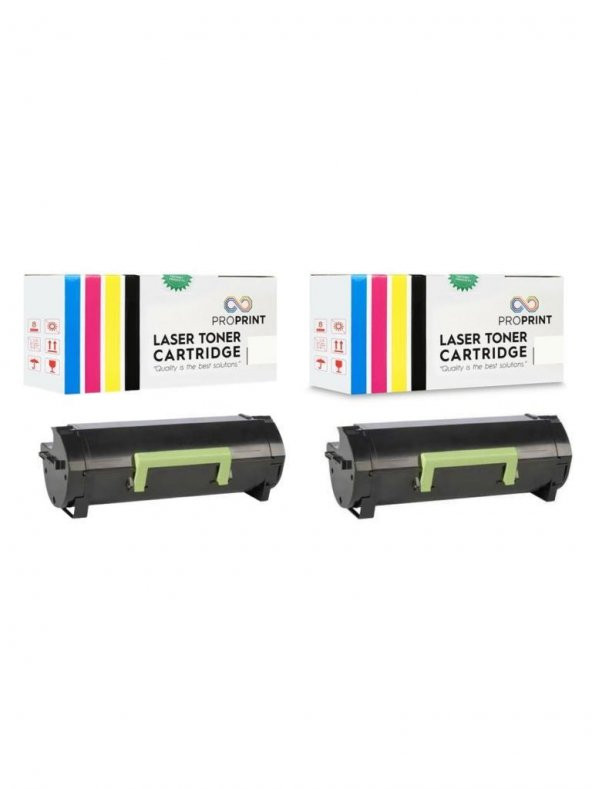 TKPrint Lexmark MS510DN MS610 MS610DE 50F5H00 Siyah 2 Adet Muadil Toner 5000 Sayfa ürün görseli 1
