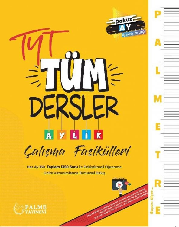 TYT Tüm Dersler Aylık Çalışma Fasikülleri Palme Yayınları ürün görseli 1