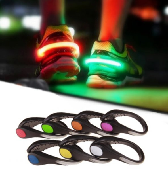 gaman Ayakkabıya Takılan Parlak Ledli Outdoor Işığı Gece Led Uyarı Işığı - Bisikletçiler ve Sporcular için ürün görseli 1