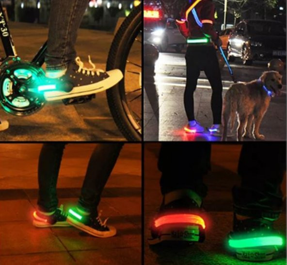 gaman Ayakkabıya Takılan Parlak Ledli Outdoor Işığı Gece Led Uyarı Işığı - Bisikletçiler ve Sporcular için ürün görseli 1