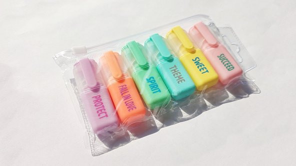 gaman 6 Renk Fosforlu Mini Öğrenci İşaretleme Kalemi ürün görseli 1
