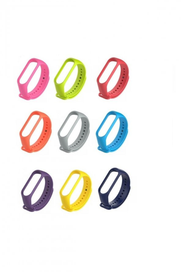 gaman Xiaomi Mi Band 5 Ve 6 Ya Uyumlu Silikon Kordon 9 Lu Set ürün görseli 1
