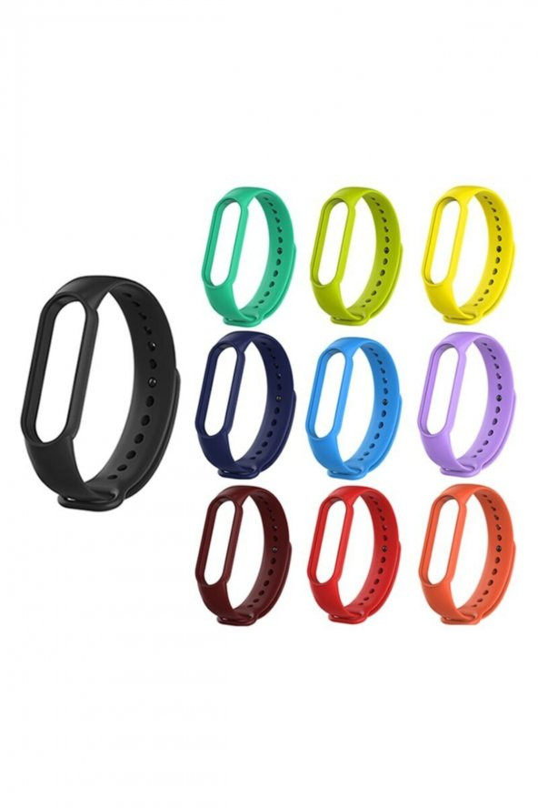 gaman Xiaomi Mi Band 5 Ve 6 Ya Uyumlu Silikon Kordon 10 Lu Set ürün görseli 1