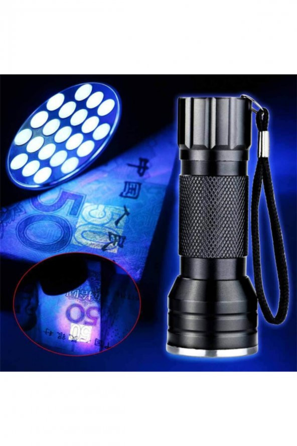 gaman Taşınabilir Ultraviyole Para Kimlik Kehribar Hayvan Kontrol Feneri 21 Led Mor Işık ürün görseli 1