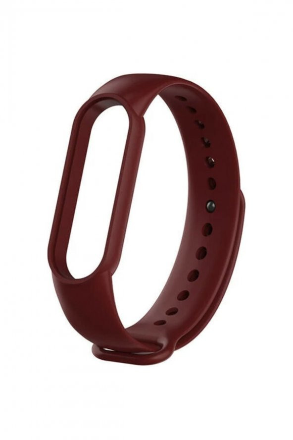 gaman Mi Band 5 - 6 Uyumlu Silikon Akıllı Bileklik Kordonu - Bordo ürün görseli 1