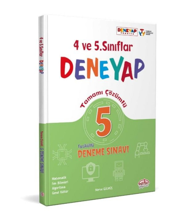 4. ve 5. Sınıf Deneyap Tamamı Çözümlü 5 Deneme Sınavı Editör Yayınları ürün görseli 1