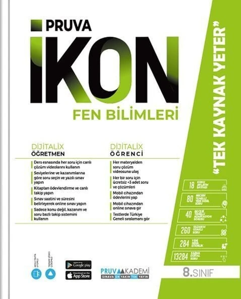Pruva Akademi 8. Sınıf Fen Bilimleri İkon Konu Anlatımlı ürün görseli 1
