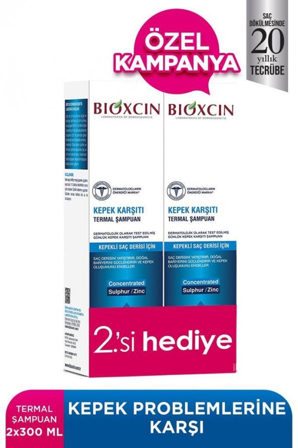 Bioxcin Aqua Thermal Kepek Şampuanı 300 Ml 1 Alana 1 Bedava ürün görseli 1