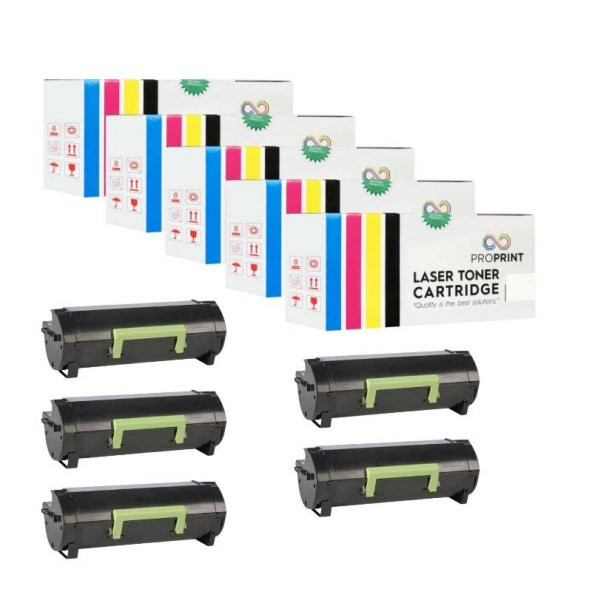 TKPrint Lexmark MS811n 52D5H00 Siyah 5 Adet Muadil Toner 25000 Sayfa ürün görseli 1