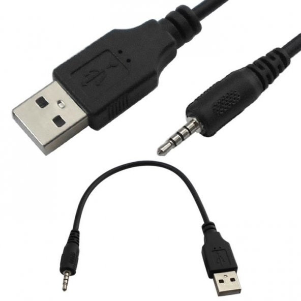 USB Erkek - 4 Boğumlu 2.5 mm Stereo Şarj Kablosu ürün görseli 1