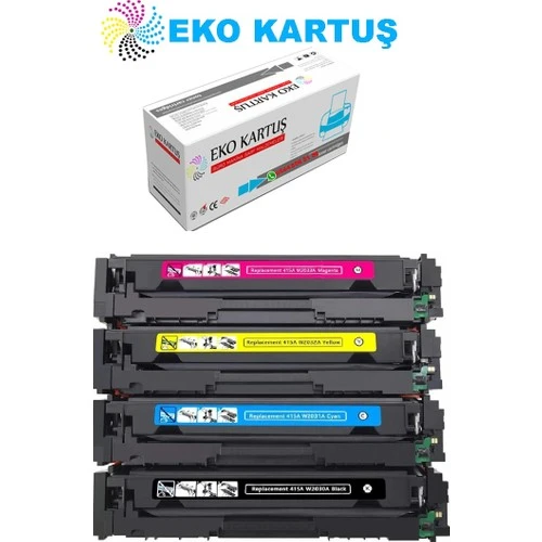 Eko Kartuş Hp W1A80A Yazıcı Kodu CF415X (W2030A)CRG055H Set (Chipsiz) Muadil Toner ürün görseli 1