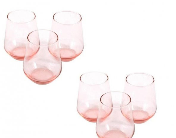 Paşabahçe allegra kahve yanı su bardak 6 lı su bardağı 420202 pembe ürün görseli 1