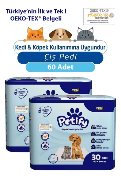 Evcil Eğitim Pedi 60*90 Eko 30 Adet x 2 Paket ürün görseli 1