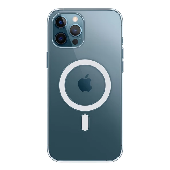 iPhone 12 Pro Max Kılıf Magsafe Özellikli Şeffaf Silikon Kapak ürün görseli 1