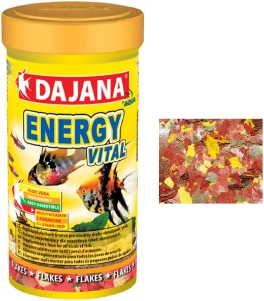 Dajana Tropical Energy Vital Flakes 250 Ml 50 Gr SKT:08/2028 ürün görseli 1