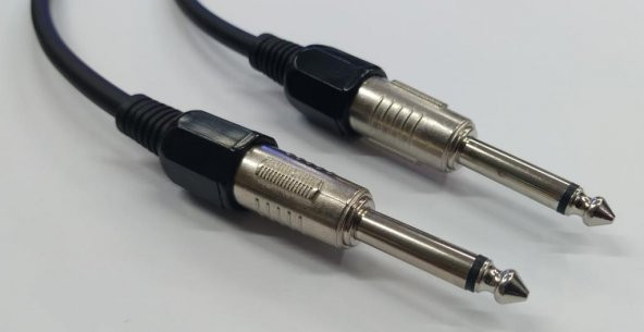 6.3 mm Mono Enstrüman Kablosu 2 Metre - Siyah ürün görseli 1