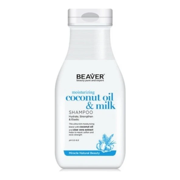 Beaver Coconut Oil&Milk Shampoo Hindistan Cevizi Yağlı ve Sütlü Şampuan 350 ml ürün görseli 1
