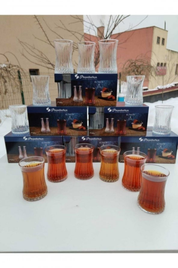 Paşabahçe Elysia Kristal Çay Bardağı - 6 Lı Çay Bardak - Resim 2