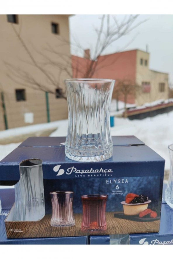 Paşabahçe Elysia Kristal Çay Bardağı - 6 Lı Çay Bardak - Resim 3