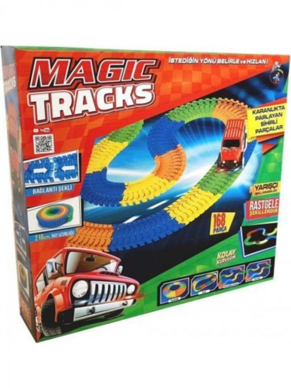 Magic Tracks Hareketli Raylar 168 Parça Oyuncak Araba Setleri - Resim 2