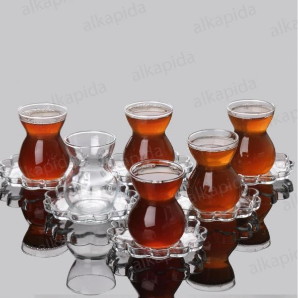 Paşabahçe çay seti - çay bardağı takımı 12 prç. papatya - Resim 2
