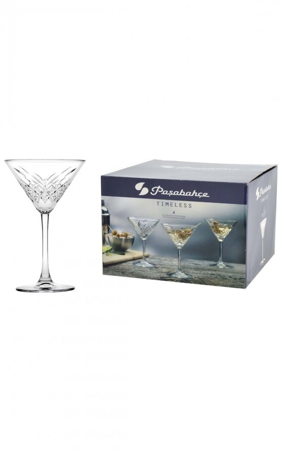 Paşabahçe timeless martini ayaklı kadeh bardak- sunum bardağı 4 lü 440176 ürün görseli 1