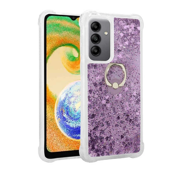 Galaxy A13 5G Kılıf Zore Milce Simli Pullu Yüzüklü Kılıf ürün görseli 1